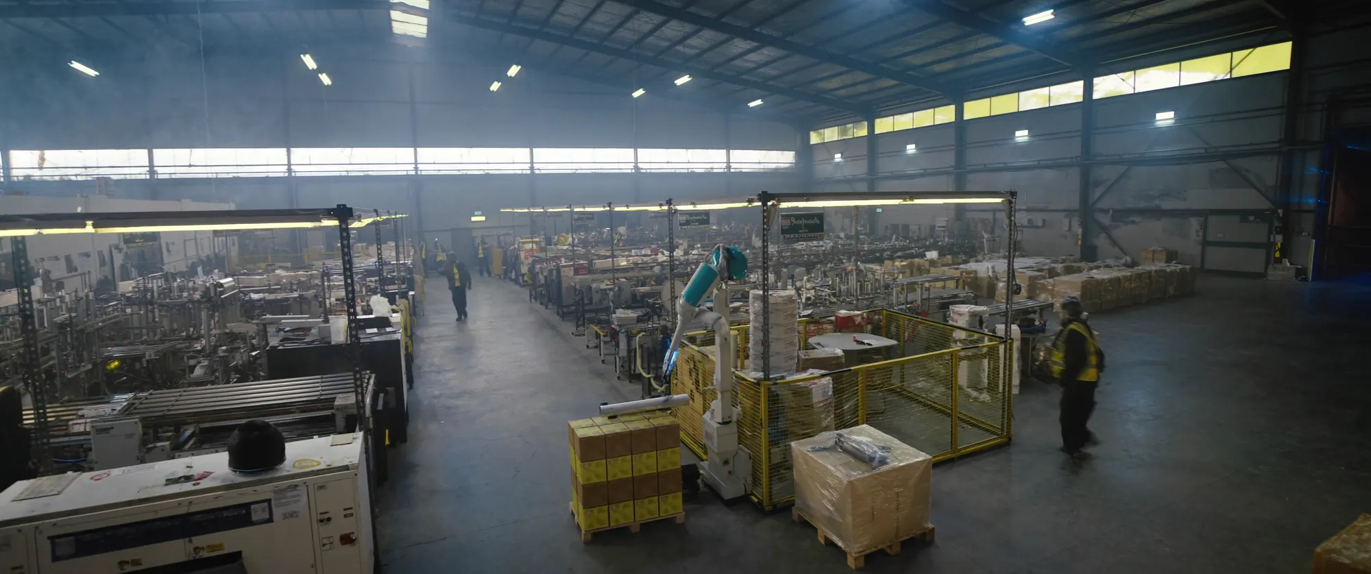 A packaging facility in full production